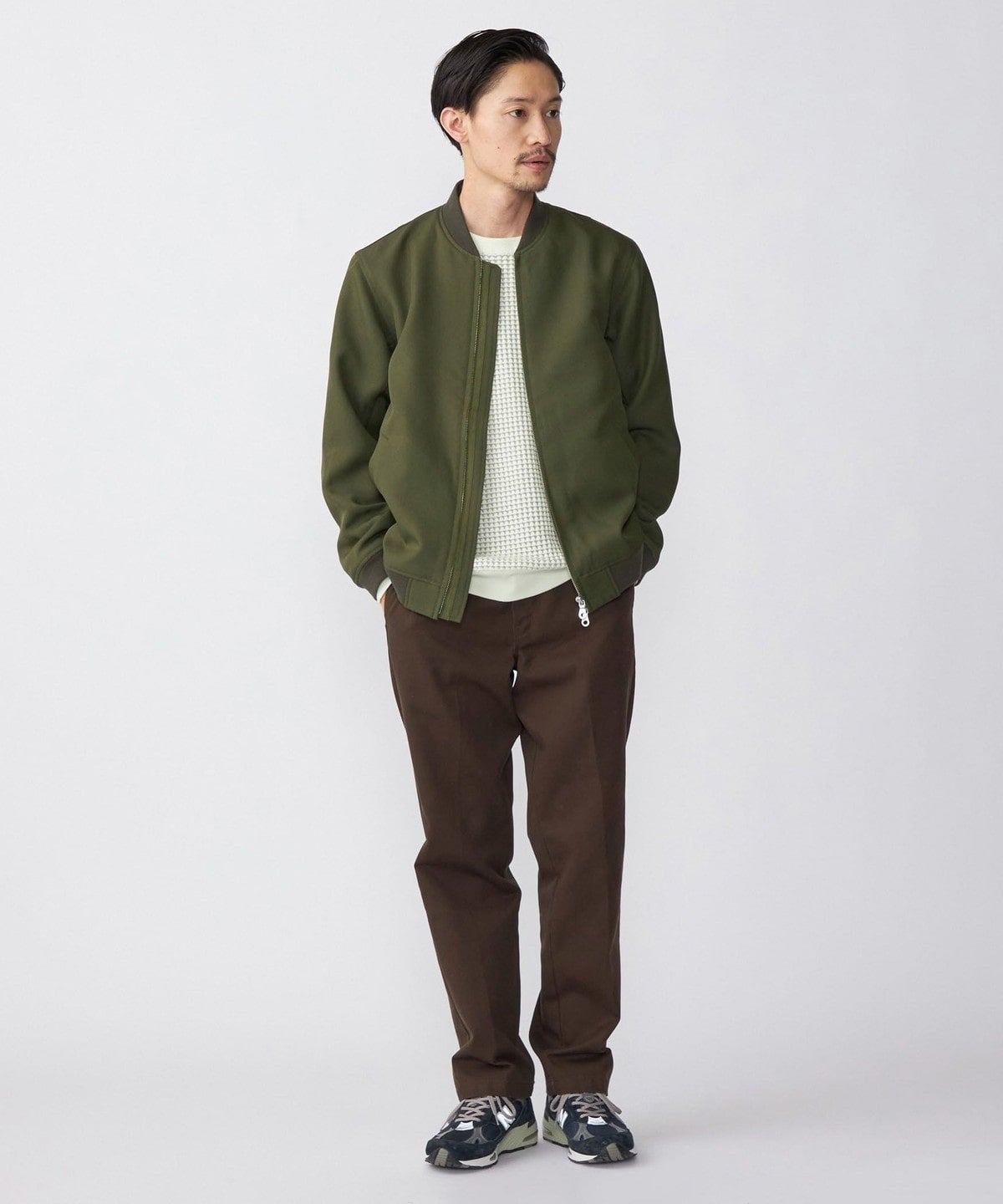 SHIPS: AERO CAPSULE(R) ギャバジン MA-1 リブ ブルゾン