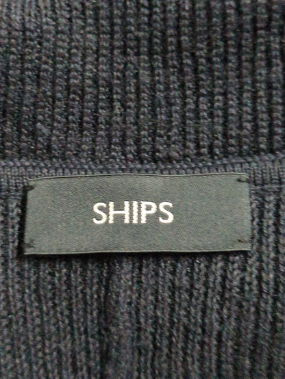 SHIPS:〈手洗い可能〉14ゲージ リネン ニット 2ボタン ジャケット