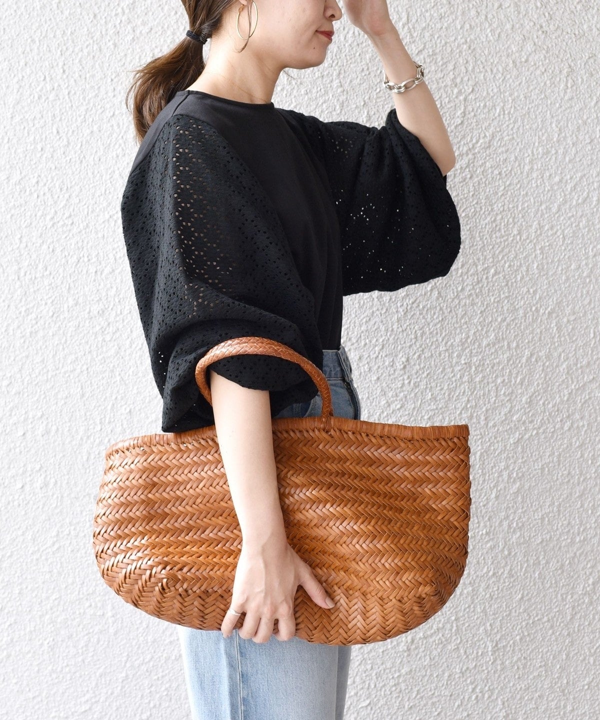 〈手洗い可能〉アイレットボリュームスリーブプルオーバー