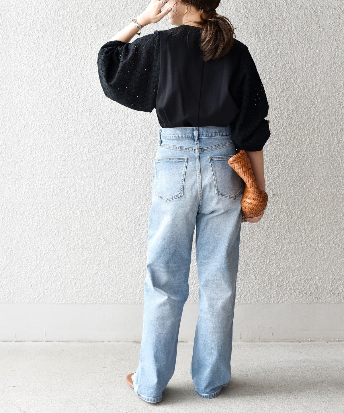 〈手洗い可能〉アイレットボリュームスリーブプルオーバー