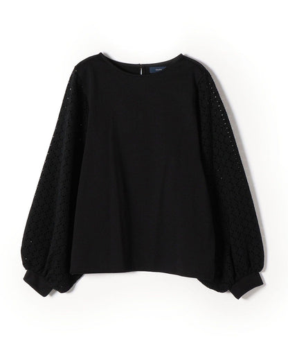 〈手洗い可能〉アイレットボリュームスリーブプルオーバー