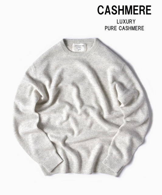 SHIPS: ホワイトカシミヤ クルーネック ニット