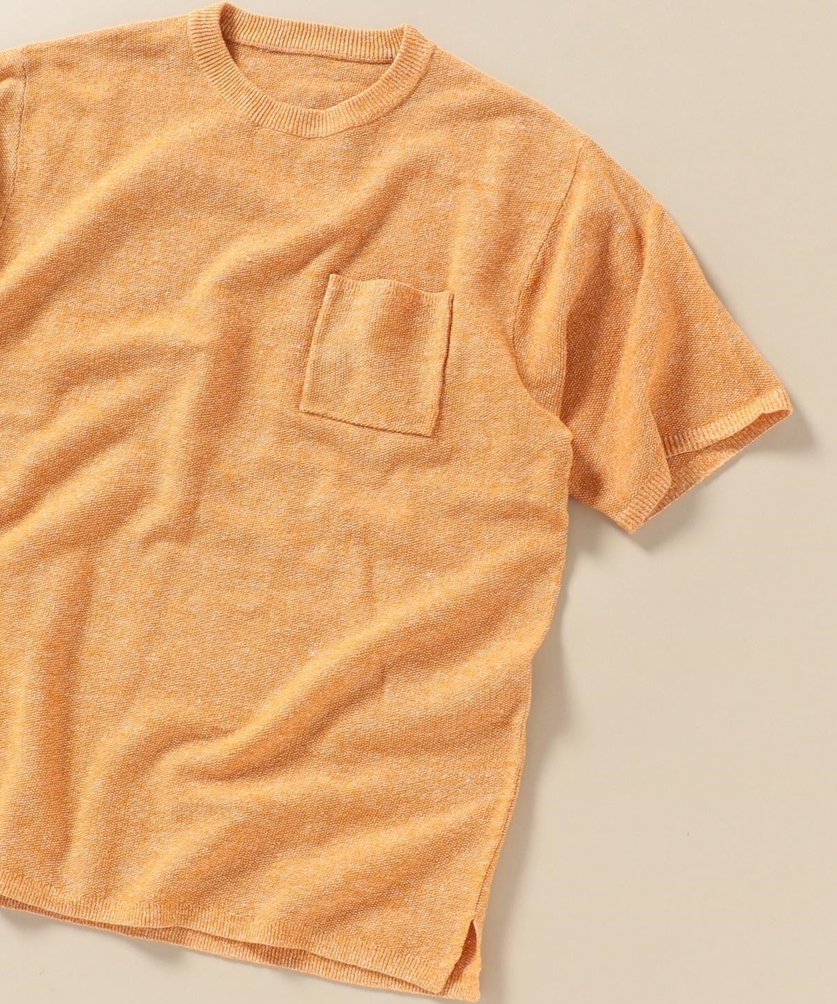 SHIPS: TEXBRID(R) LINIFICIO リネン ニット Tシャツ