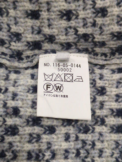 SHIPS: 7ゲージ チェック ジャガード クルーネック ニット
