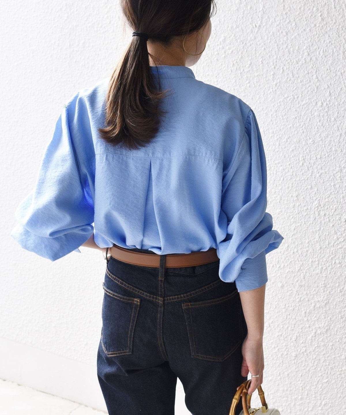 〈手洗い可能〉MANTECO ギャザーブラウス