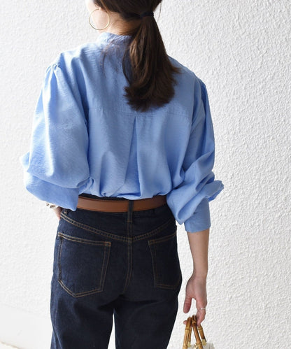 〈手洗い可能〉MANTECO ギャザーブラウス