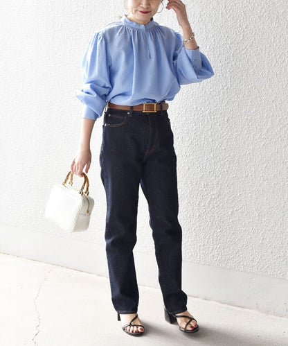 〈手洗い可能〉MANTECO ギャザーブラウス