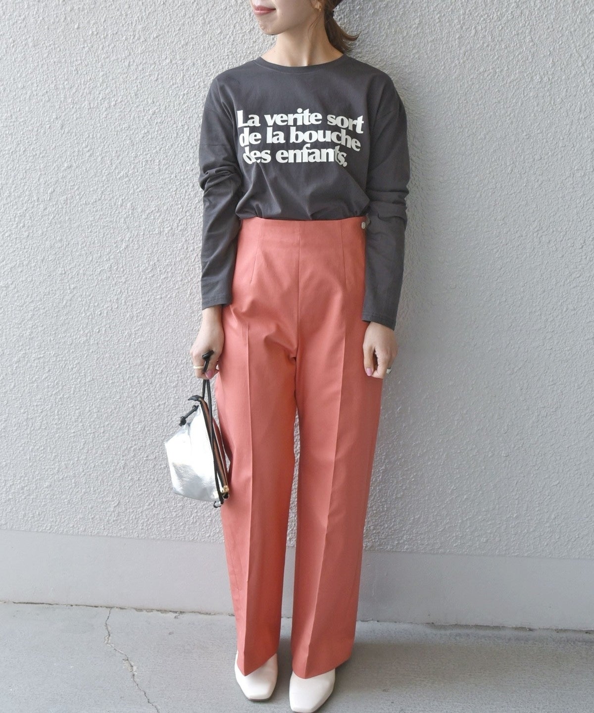 SHIPS any: ピケ サイドボタン ワイド パンツ〈ウォッシャブル〉