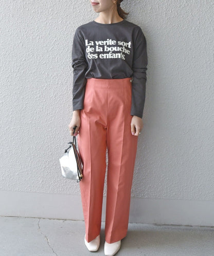 SHIPS any: ピケ サイドボタン ワイド パンツ〈ウォッシャブル〉