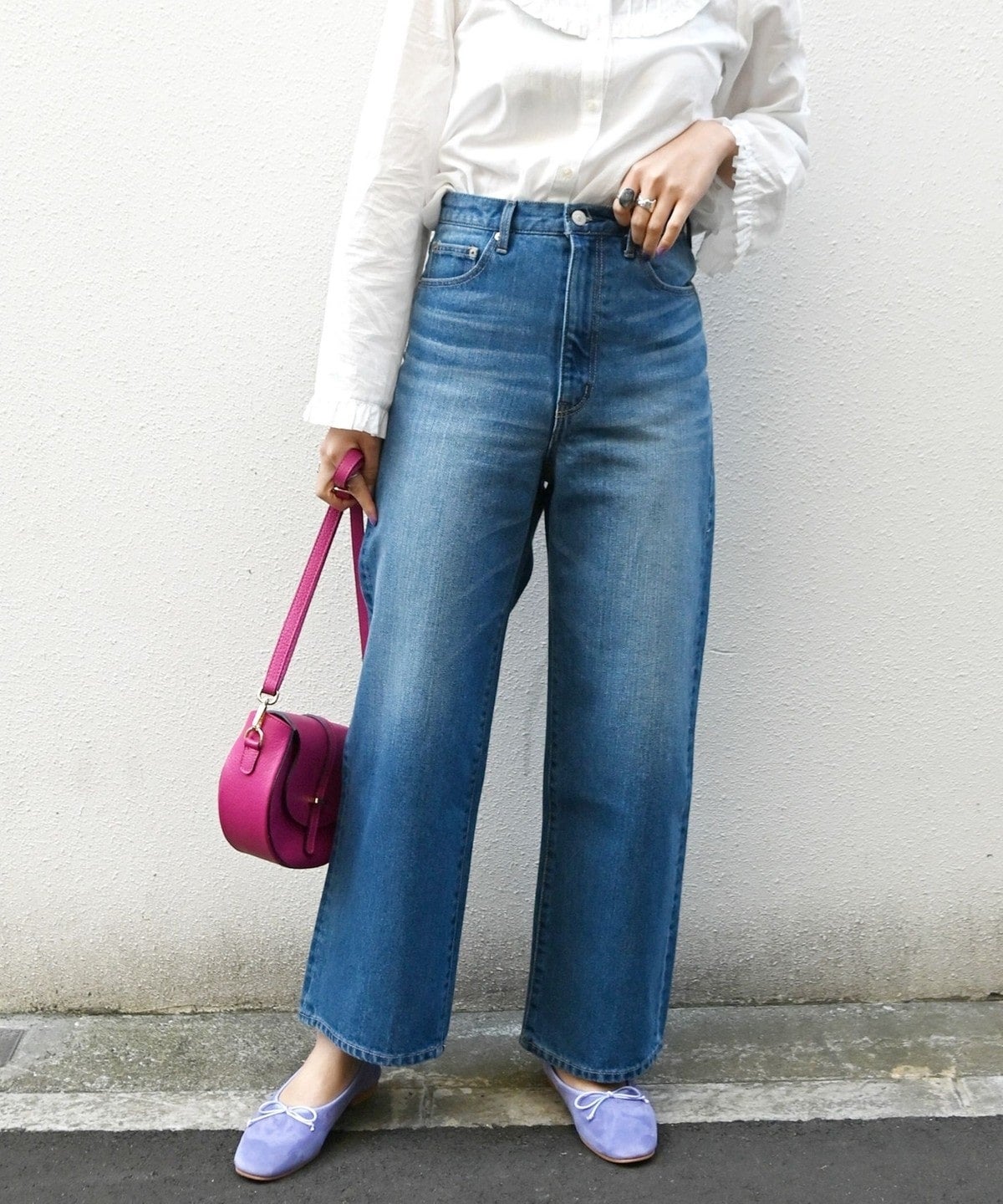 SHIPS any:〈ウォッシャブル〉ルーズ フィット デニム パンツ［SHIPS any DENIM］