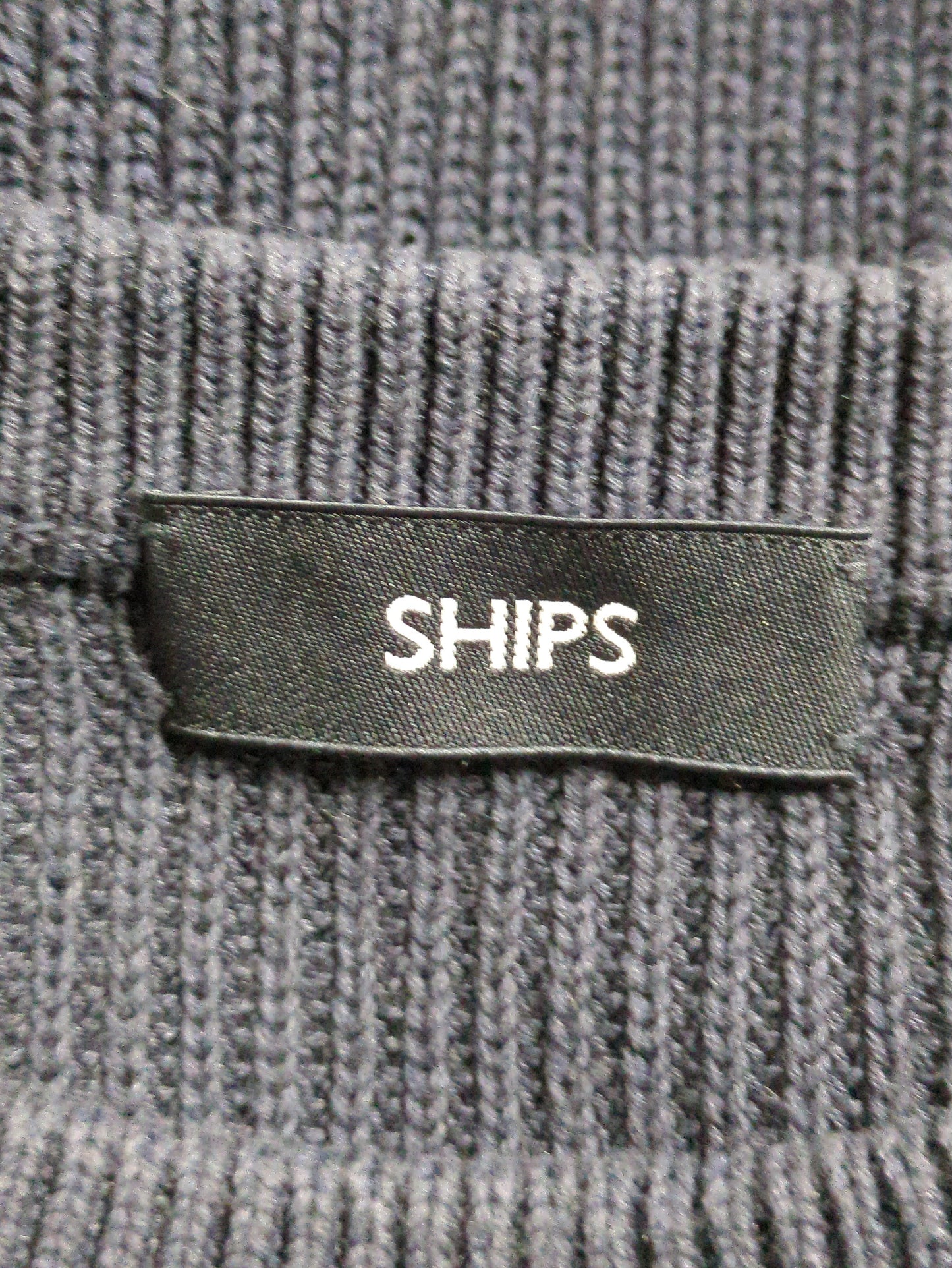 SHIPS:〈手洗い可能〉コットン/リネン ミドルゲージ ランダムアラン クルーネックニット
