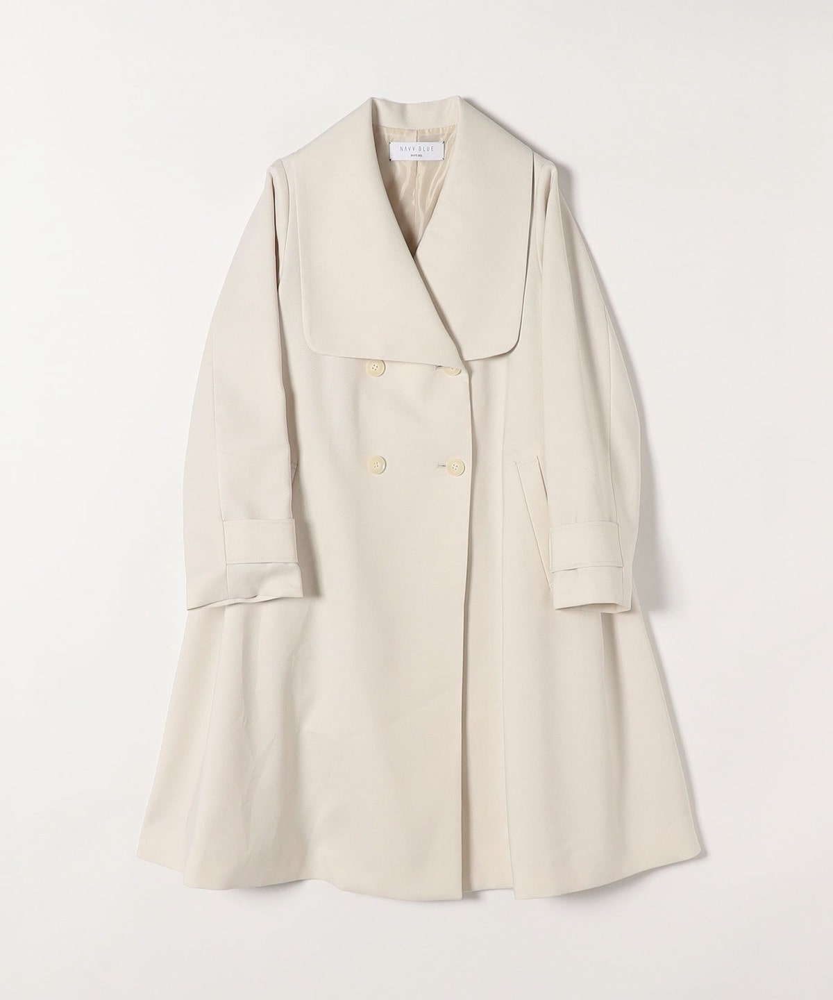 SHIPS any: ドライツイル ショールカラー Aライン コート［NAVY BLUE］
