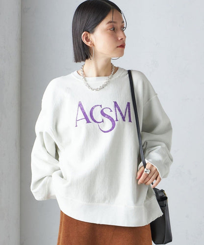 【SHIPS別注】ACASAM:〈手洗い可能〉ダメージ クルーネック スウェット