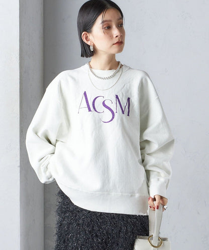 【SHIPS別注】ACASAM:〈手洗い可能〉ダメージ クルーネック スウェット