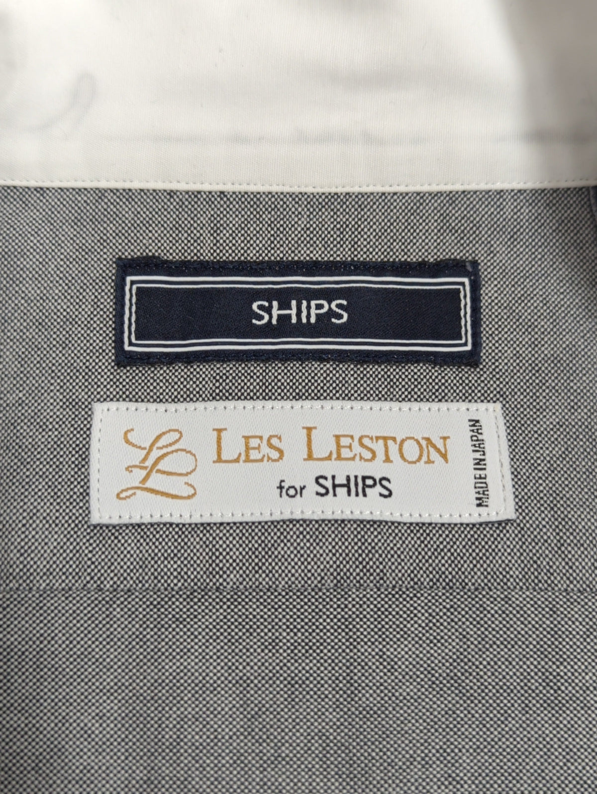 SD: LES LESTON for SHIPS オックスフォード クレリック タブカラー シャツ