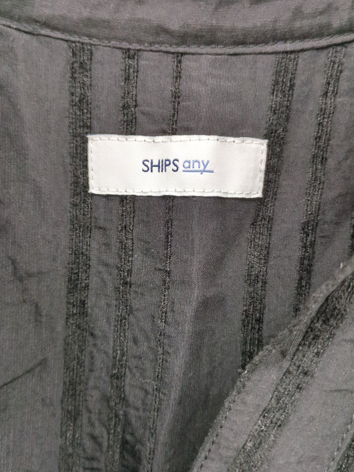 SHIPS any: ストライプパターン ソフト スキッパー ブラウス〈ウォッシャブル〉