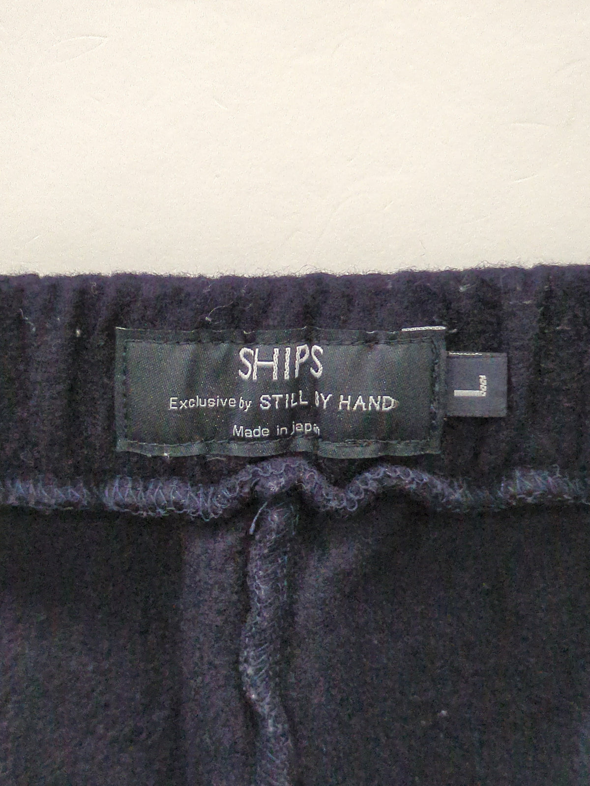SHIPS×STILL BY HAND: 別注 ウール/ジャージー テーパード イージーパンツ