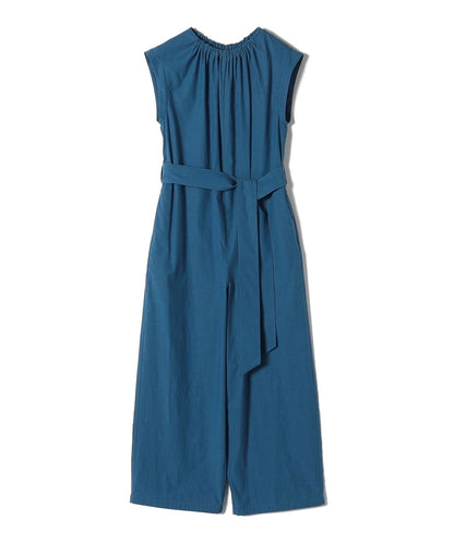 〈洗濯機可能〉ネック ギャザー オールインワン