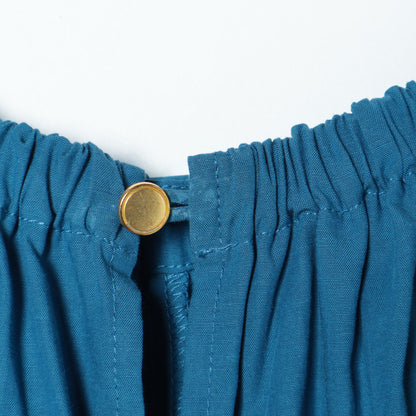 〈洗濯機可能〉ネック ギャザー オールインワン