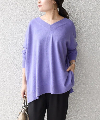 〈手洗い可能〉ケアフリーVネックプルオーバー