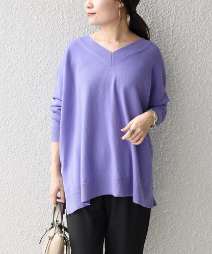 〈手洗い可能〉ケアフリーVネックプルオーバー