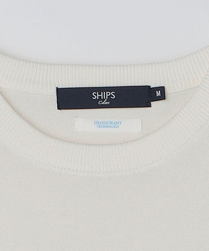 SHIPS Colors:〈手洗い可能〉12G クルーネット ニット TEE