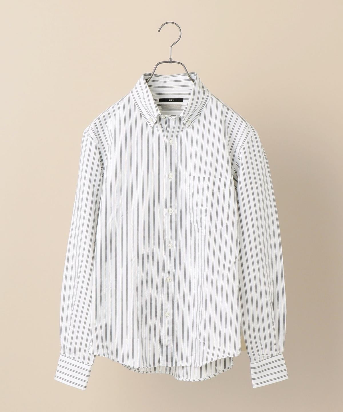 SHIPS: ペルヴィアン ピマ オックスフォード ストライプ ボタンダウンシャツ