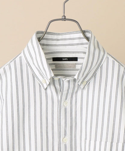 SHIPS: ペルヴィアン ピマ オックスフォード ストライプ ボタンダウンシャツ