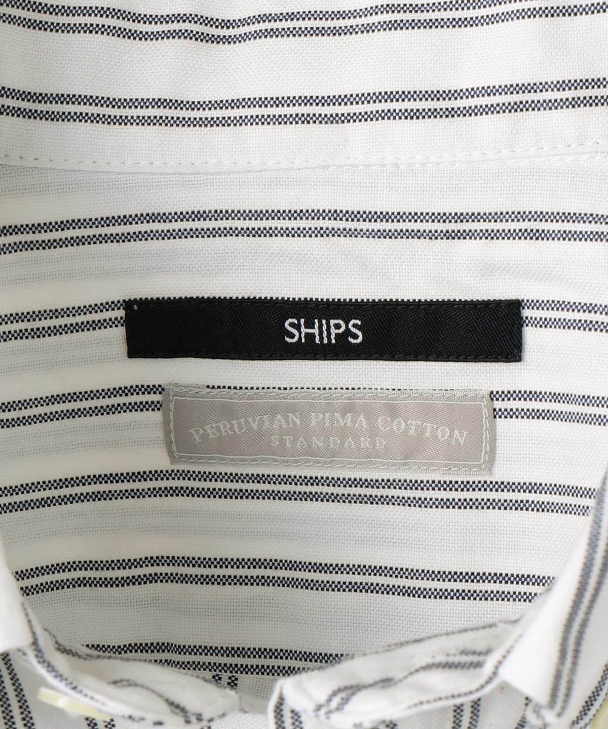 SHIPS: ペルヴィアン ピマ オックスフォード ストライプ ボタンダウンシャツ