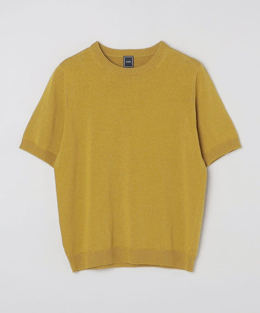 SHIPS: ラグジュアリー コットン リネン クルーネック ニット Tシャツ