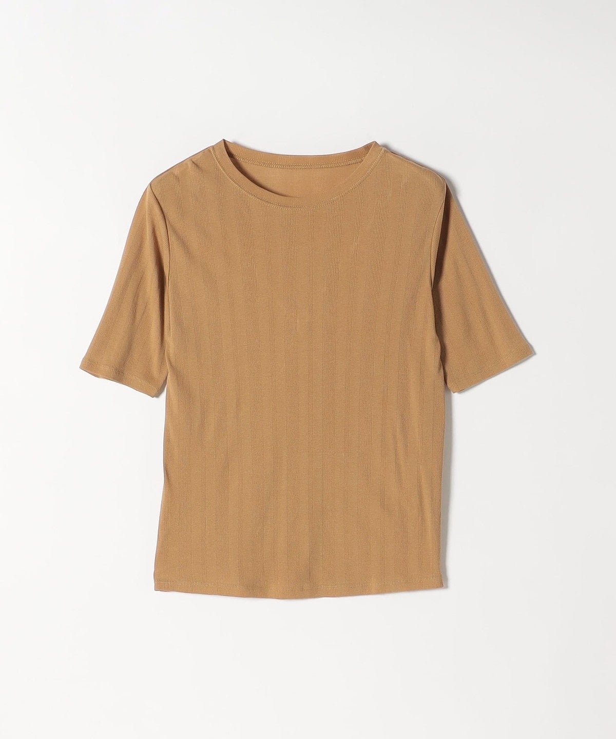 SHIPS any:〈洗濯機可能〉シアー リブ ハーフ スリーブ クルーネック TEE