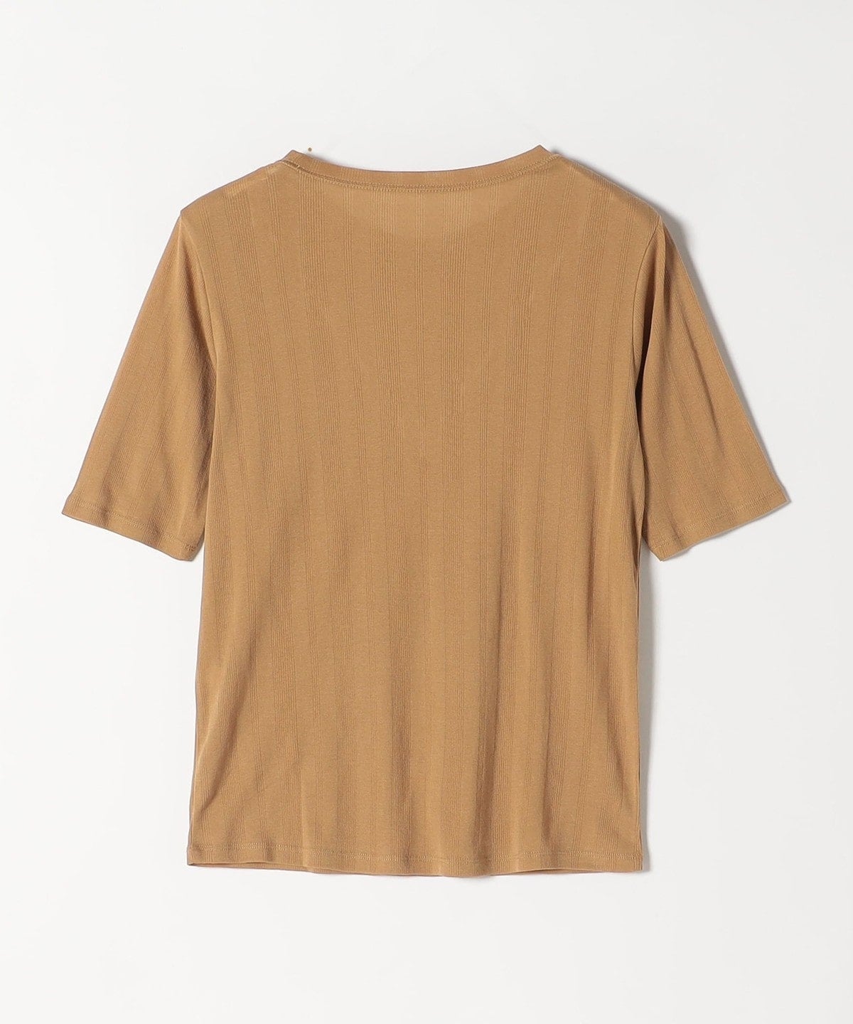 SHIPS any:〈洗濯機可能〉シアー リブ ハーフ スリーブ クルーネック TEE