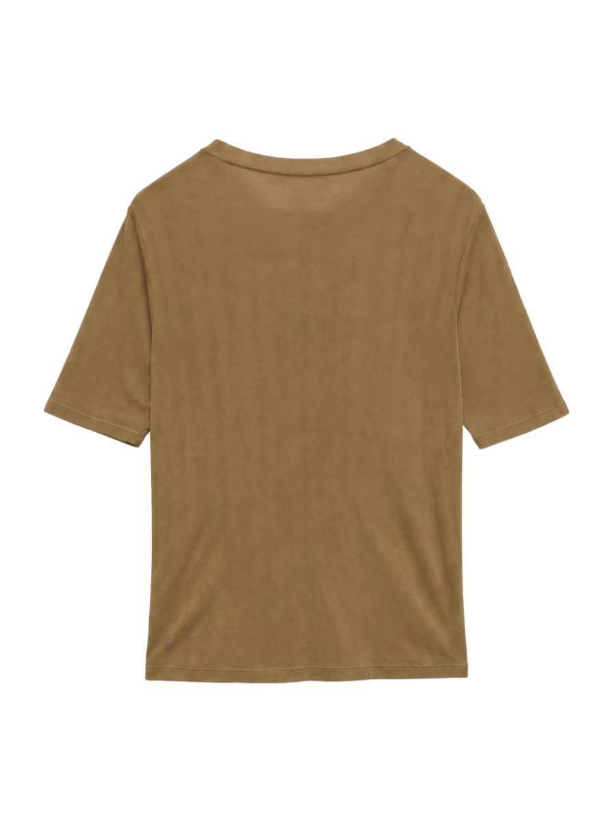 SHIPS any:〈洗濯機可能〉シアー リブ ハーフ スリーブ クルーネック TEE