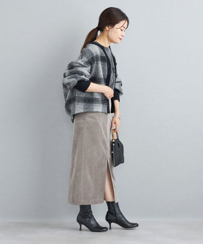 〈手洗い可能〉チェックショートカーディガン