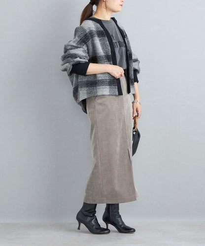 〈手洗い可能〉チェックショートカーディガン