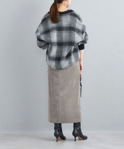 〈手洗い可能〉チェックショートカーディガン