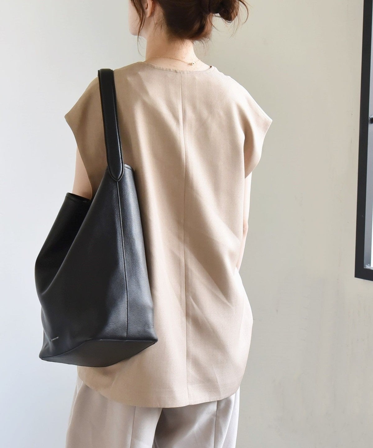 quaranciel:〈洗濯機可能〉ウーステッド フレンチスリーブ Vネック ベスト ジレ