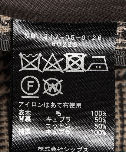 Primary NavyLabel:ブラウンチェックダブルジャケット