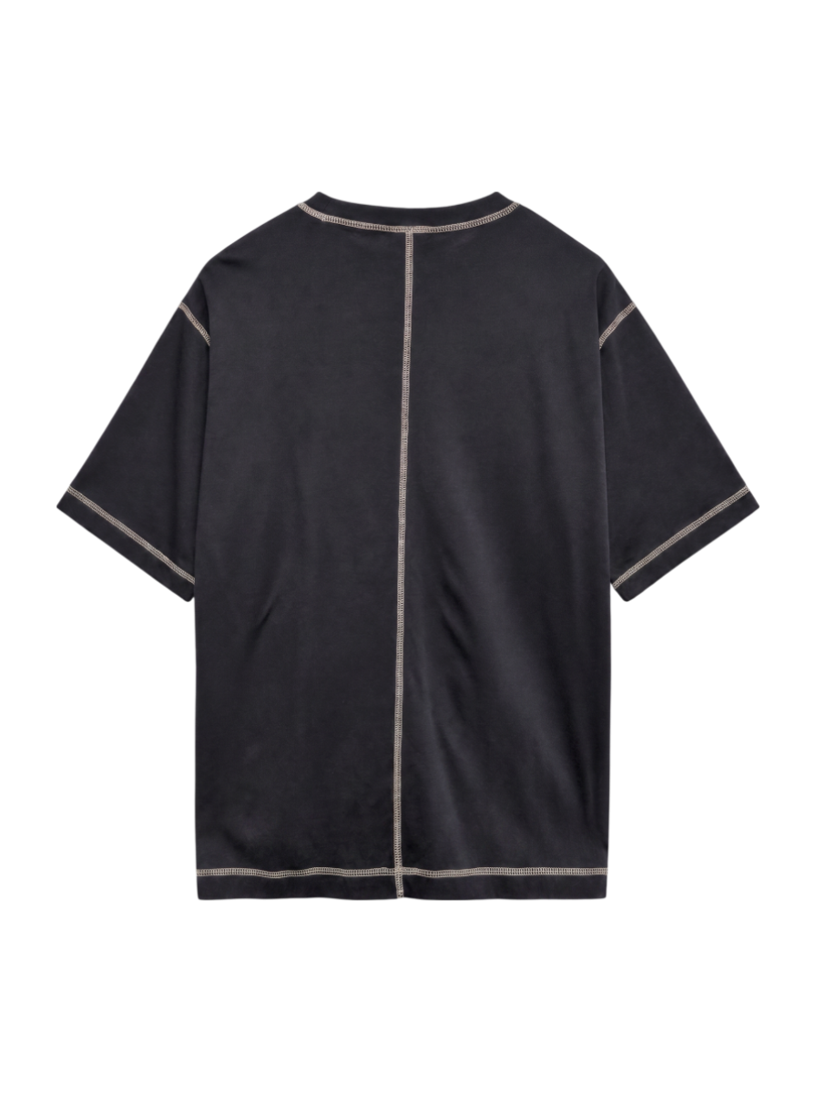【WEB限定】SHIPS any: 〈接触冷感〉COTTON USA Cool touch ワンポイント ロゴ ステッチ デザイン Tシャツ