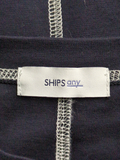 【WEB限定】SHIPS any: 〈接触冷感〉COTTON USA Cool touch ワンポイント ロゴ ステッチ デザイン Tシャツ