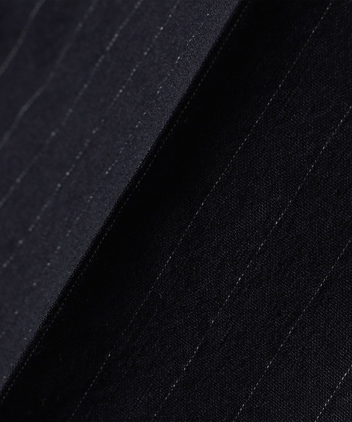 SHIPS Primary Navy Label:麻混 ストライプ ストレッチ テーパード パンツ