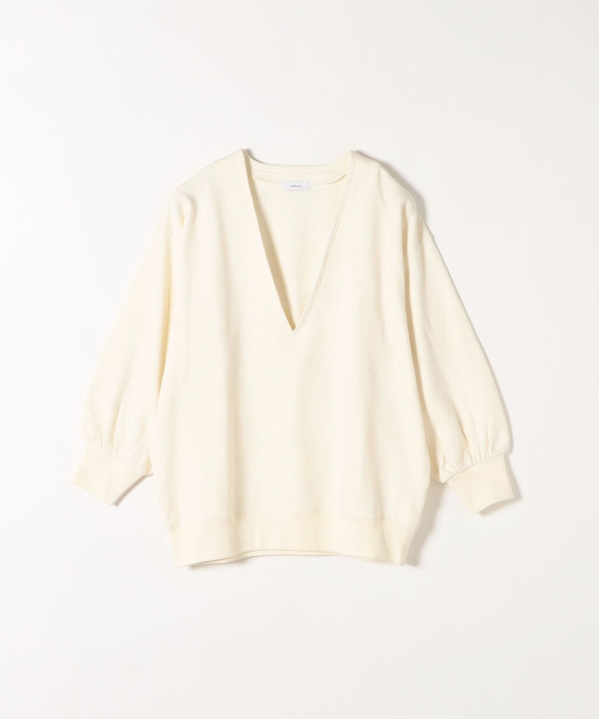 SHIPS any:〈抗菌防臭〉USAコットン 裏毛 ディープ Vネック プルオーバー