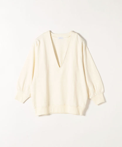 SHIPS any:〈抗菌防臭〉USAコットン 裏毛 ディープ Vネック プルオーバー