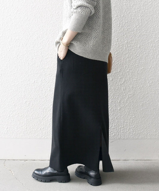 SHIPS any: エア ニードル ストレート ロング スカート