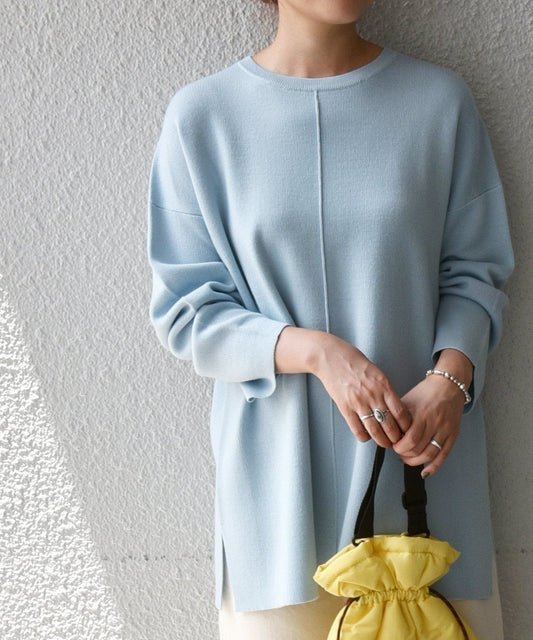 SHIPS any: スムースタッチ ワイド ニット プルオーバー