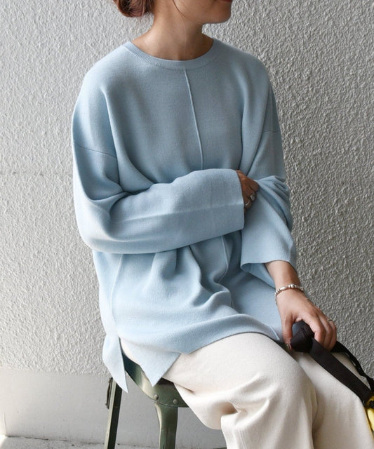 SHIPS any: スムースタッチ ワイド ニット プルオーバー