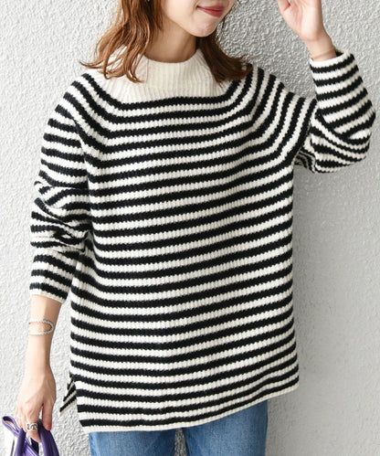 SHIPS any: カシミヤ ミックス ラグラン ハイネック プルオーバー