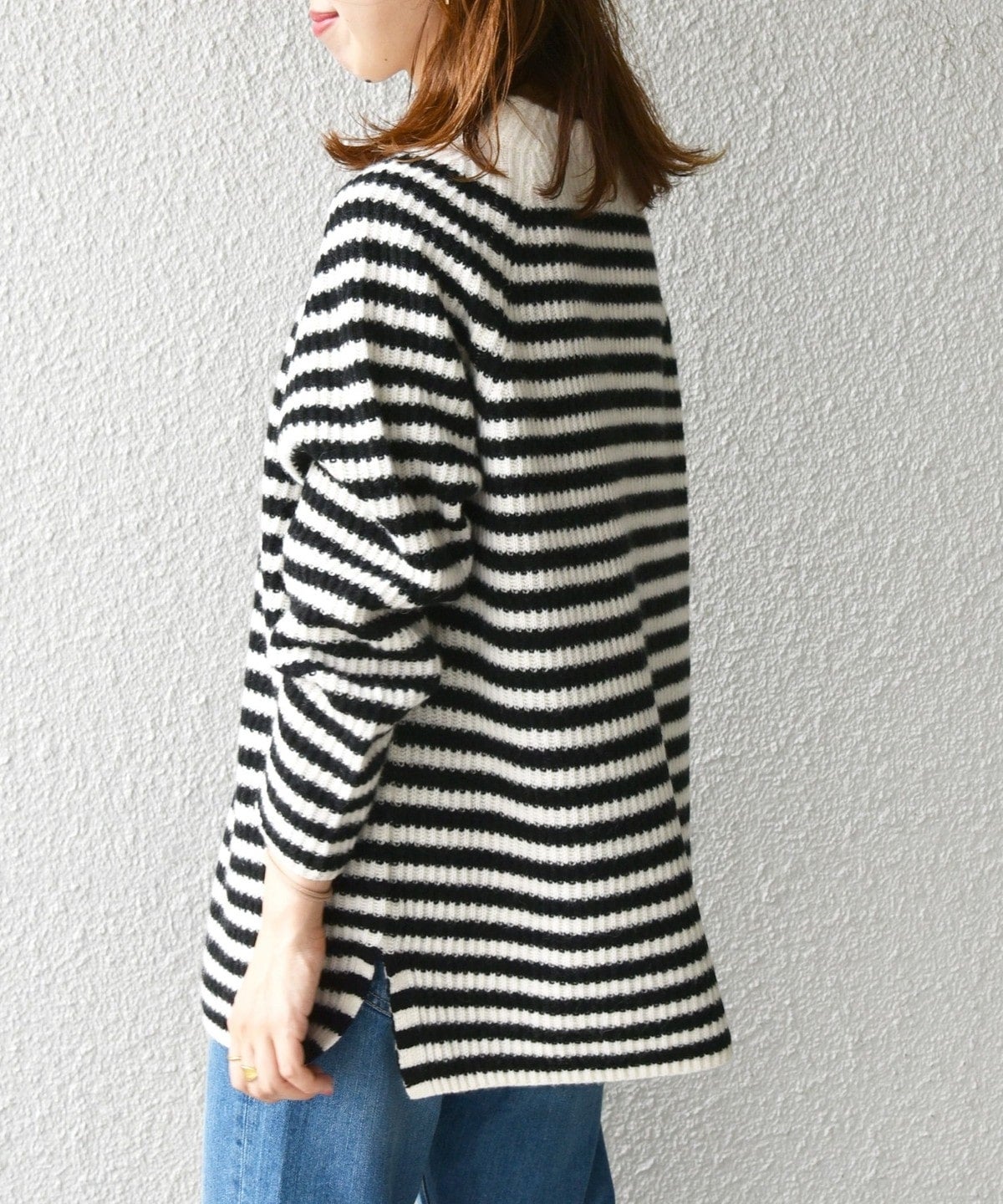 SHIPS any: カシミヤ ミックス ラグラン ハイネック プルオーバー