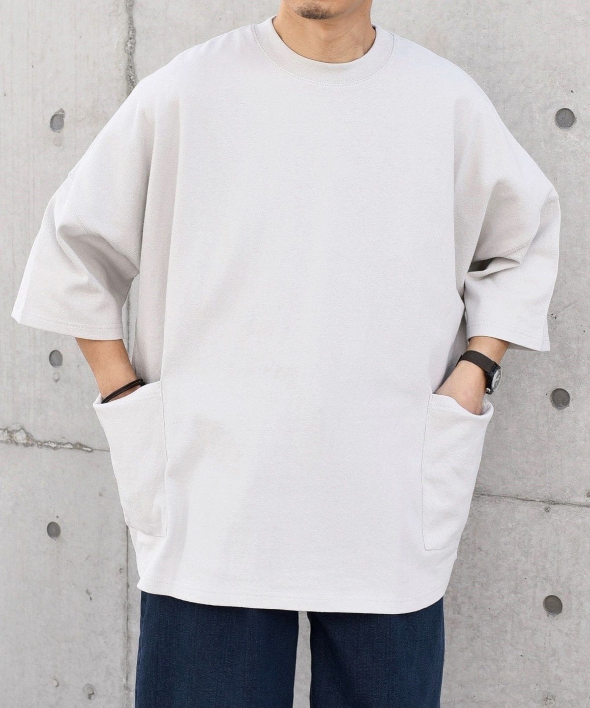 SHIPS any: COTTON USA ドルマン サイド ポケット Tシャツ 24SS