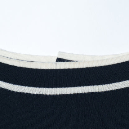 〈手洗い可能〉ラインクルーネックプルオーバー